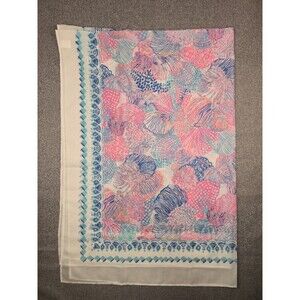 Lilly Pulitzer Roar of the Seas Pareo Scarf Wrap Sarong Beach Coverup One Size